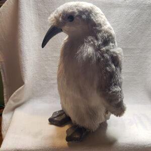 Vintage And Adorable Gray and White Handmade Penguin